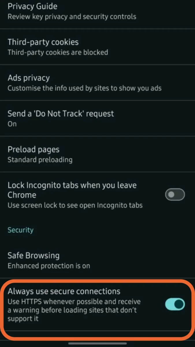 browser setting 6