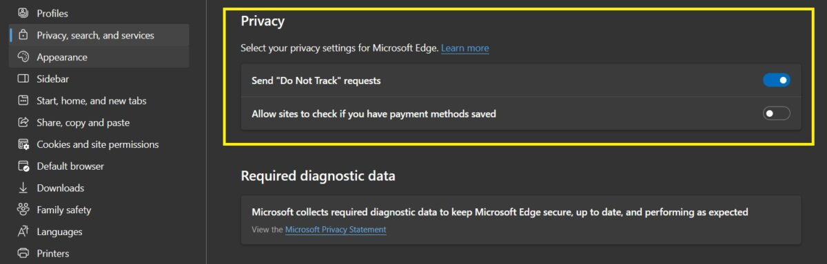 privacy Edge Browser Security Settings Marathi